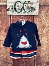 Carter s Just For You 6M Boys Shark Swim Set, Long Sleeve With Shorts UPF50