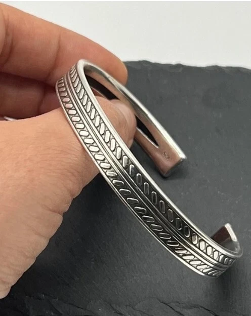 Thanks Giving Gift 4 Men's 925 Silver Adjustable Viking Cuff Bangle Bracelet Foto 4 de 4
