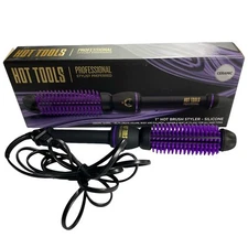 Hot Tools Pro 1" Hot Brush Styler Silicone Ceramic 1146 Volumizer Hair Tool