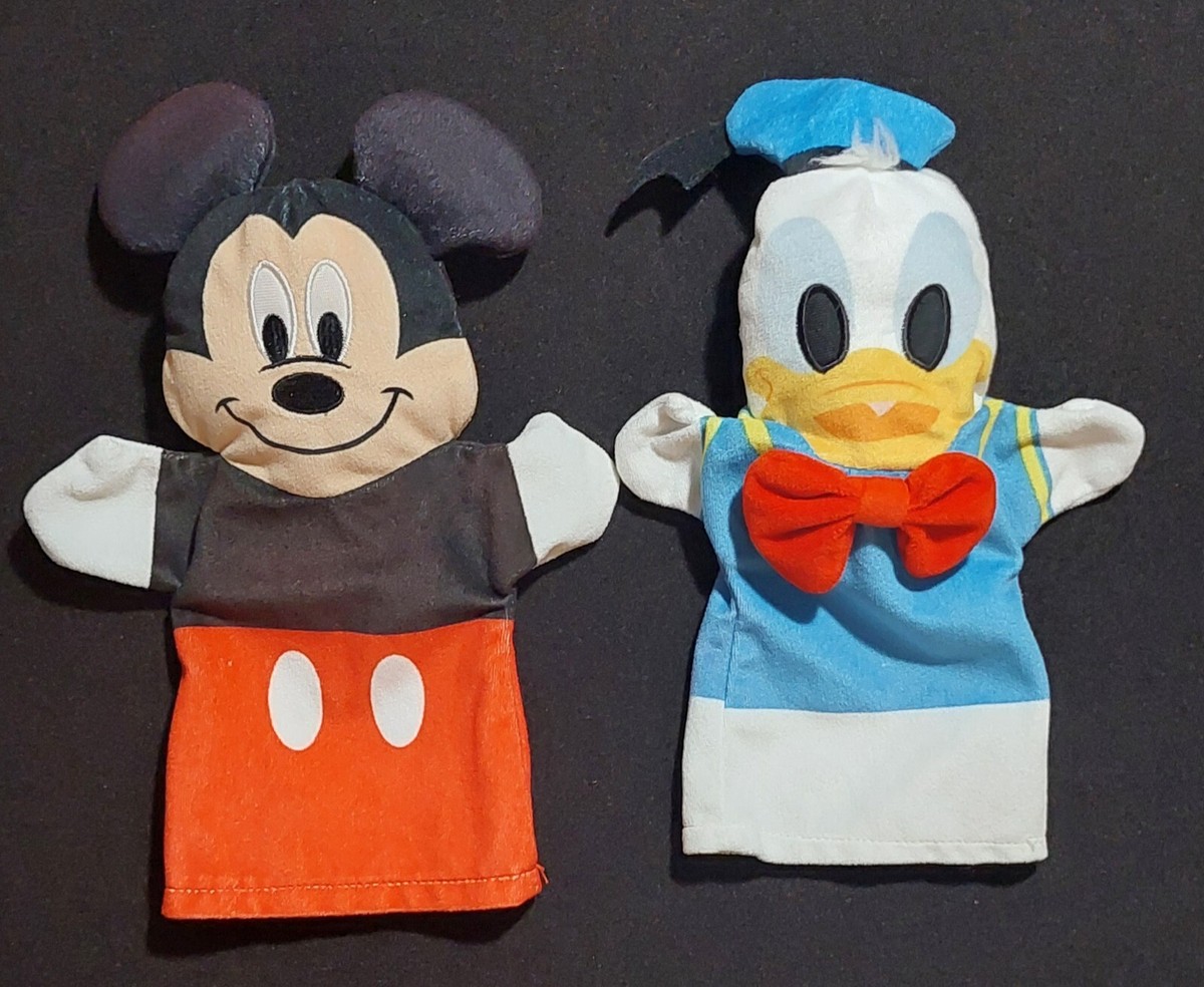 Disney Baby Hand Puppets Melissa and Doug Mickey Donald EUC