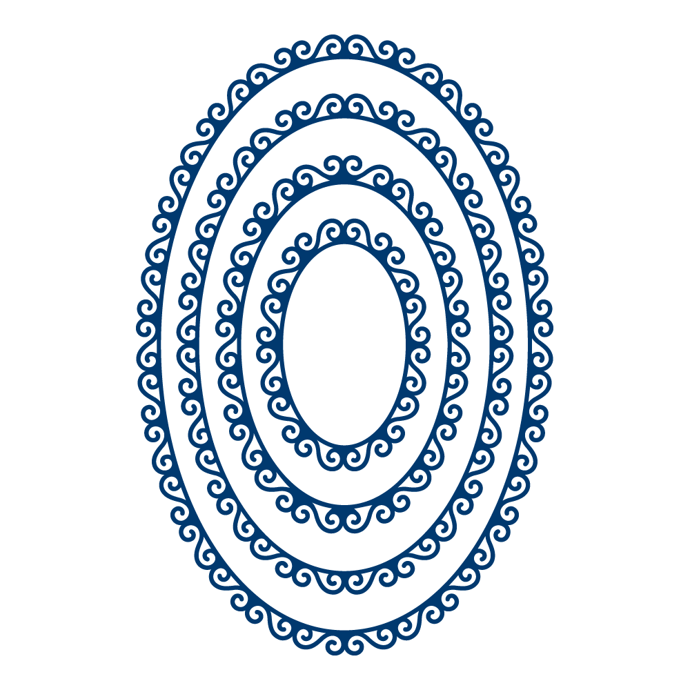 Tattered Lace SWIRL EDGE OVALS Die Set - TLD0142 - FREE UK P&P