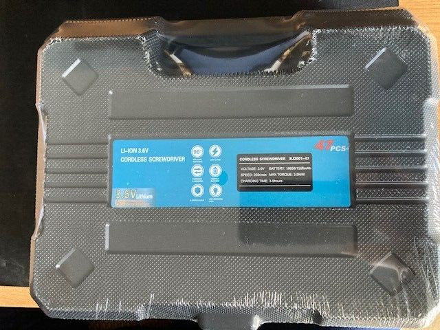 NIP Li-Ion 3.6v Cordless Screwdriver USB Charging 47 pcs BJ2001-47 New