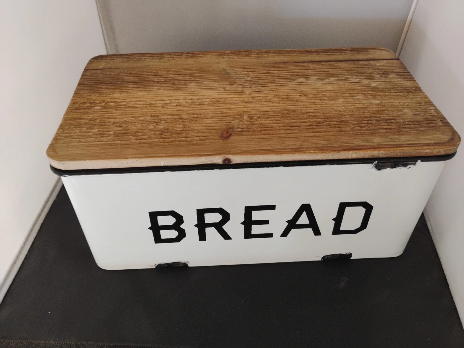 Breadbox Wood Metal Vintage Rustic Style see the photos farm house decor kitchen