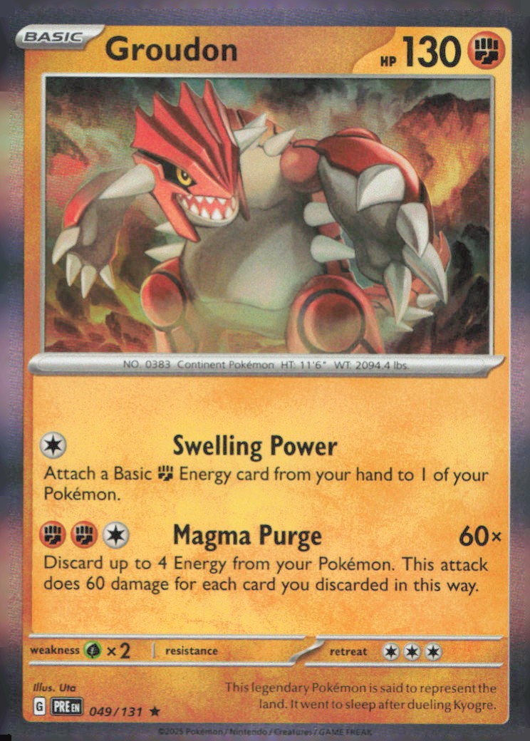 Groudon Rare SV: Prismatic Evolutions 049/131 NM
