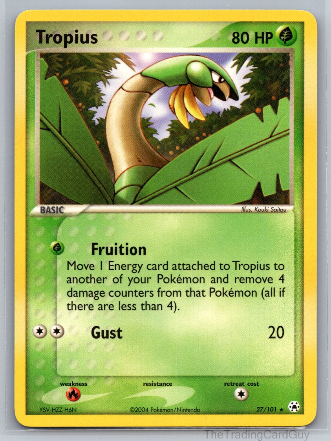 Tropius Rare Hidden Legends Normal 27/101 NM