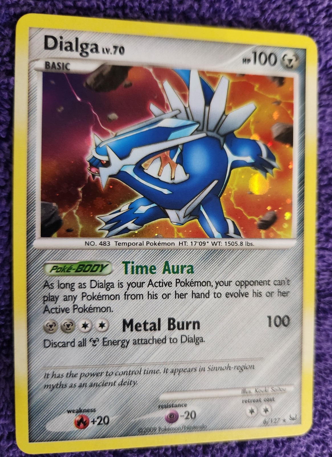 Dialga 6/127 Platinum Holo Rare Pokemon *NICE*