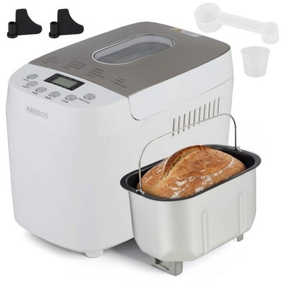 AREBOS Brotbackautomat Brotbäcker Brotbackmaschine Brot 15 Programme LCD Display