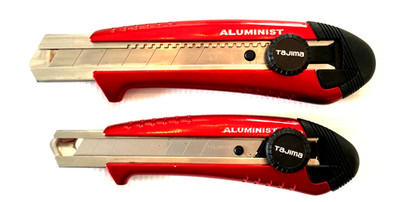Tajima AC-701R  1'' / AC-501R 0.7'' Aluminist Utility Knife Retractable Chrome 