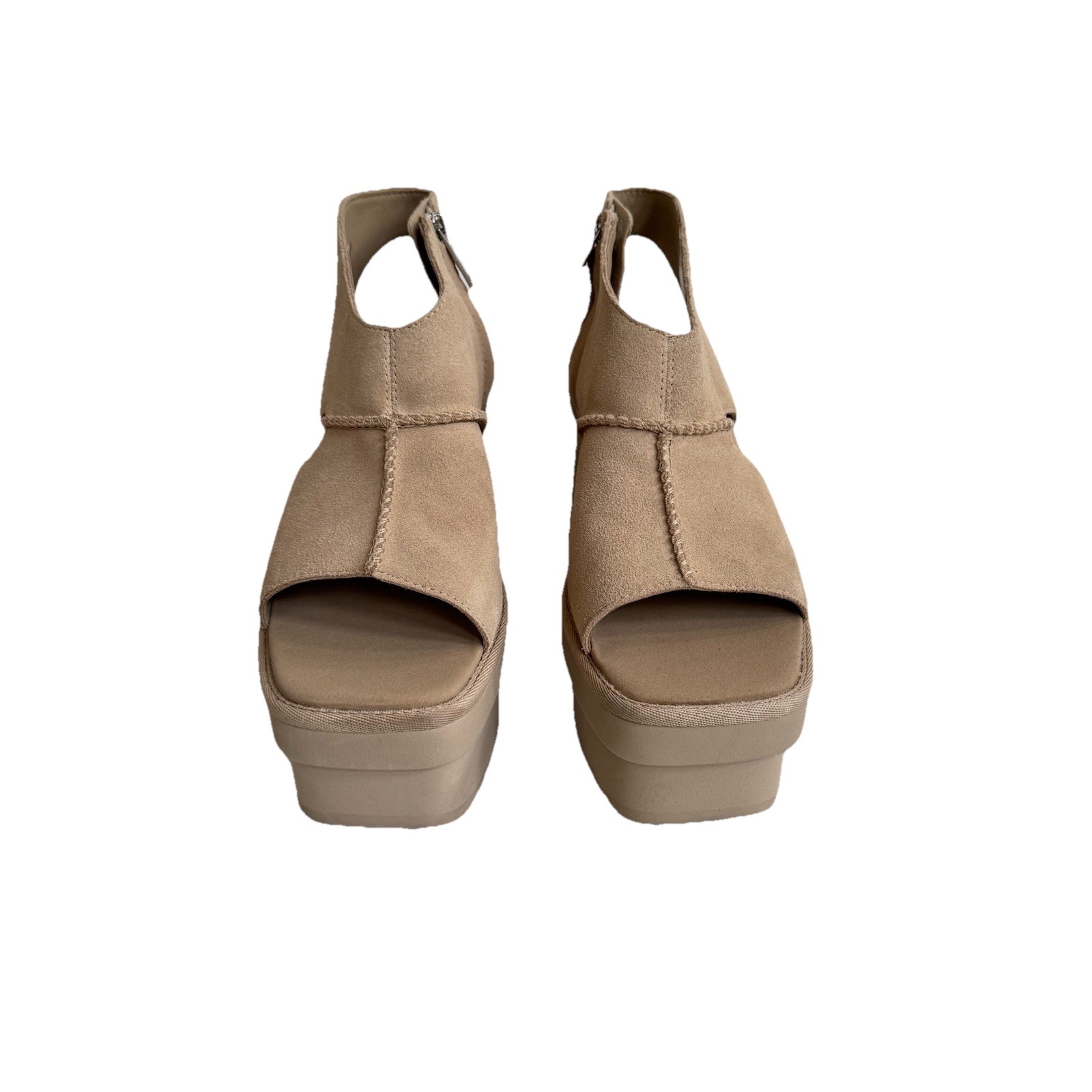 PANTOFOLA D’ORO STIVALI GROSSI UGG NEW HEIGHTS PLATFORM SEMI DI SENAPE US 7 EU 38 UK 5