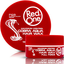  6 Pack RedOne Cobra Aqua Hair Wax Full Force Maximum Control 150ml 3286 