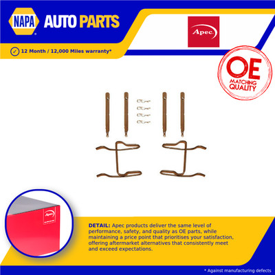 Brake Pad Fitting Kit fits PEUGEOT 406 8B, 8C 2.0 Rear 96 to 04 Apec Quality New