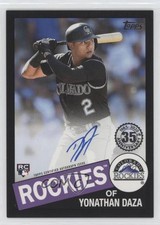 2020 Update 1985 Topps Baseball Black 13/199 Yonathan Daza #85A-YD Auto 04qy