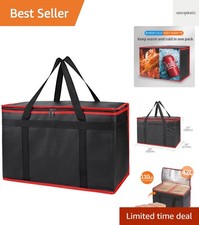 Insulated Food Delivery Bag, XX-Large Reusable Grocery Shopping Bags, Picnic ...