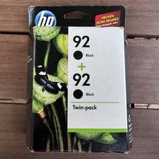 HP 92 Black Ink Cartridge Twin Combo Set C9512FN 2 x C9362WN Sealed Foil Packs