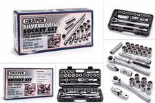 Draper Silverdrive Socket Set with Chrome Vandium Steel Socket 15piece 1/2 Drive
