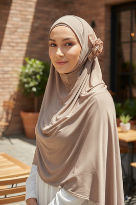 Damen Hijab Schlüpf-Kopftuch Elegant Weich Freizeit Modisch - kürzer als Khimar