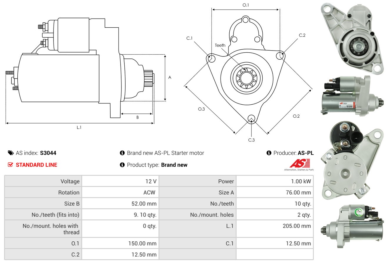 Für AS-PL S3044 Starter - Bild 3