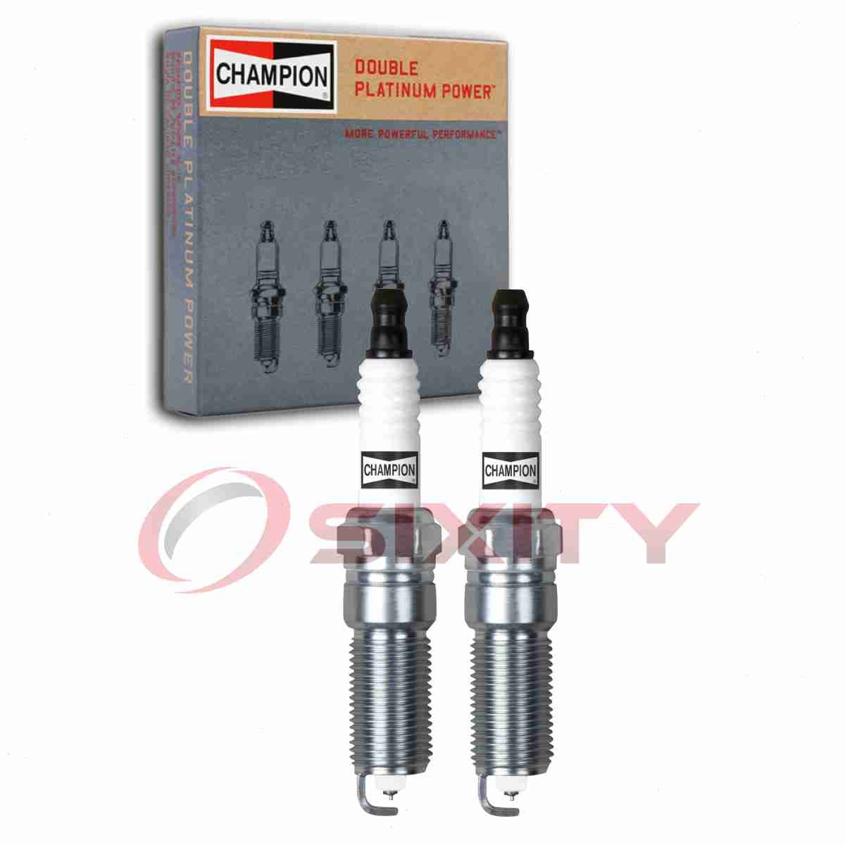 2 pc Champion Double Platinum 7570 Spark Plugs for SPLZTR5A13 RE14PMPB 4998 hj