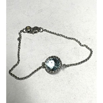 TACORI 925 STERLING SILVER AND 18K YELLOW GOLD AND SKY BLUE TOPAZ BRACELET SKY