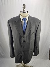 Pal Zileri Men's Gray Houndstooth Wool Blazer Jacket 48L