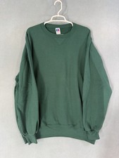 VINTAGE Russell Athletic Sweatshirt Men XXL Green Pullover 90s Blank Crewneck