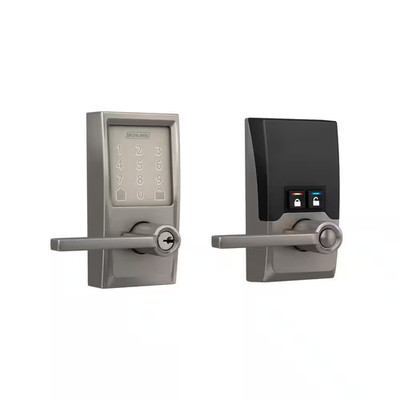 3.94 In. Century Satin Nickel Keyed Entry Electronic Encode Smart Wi-Fi Latitude