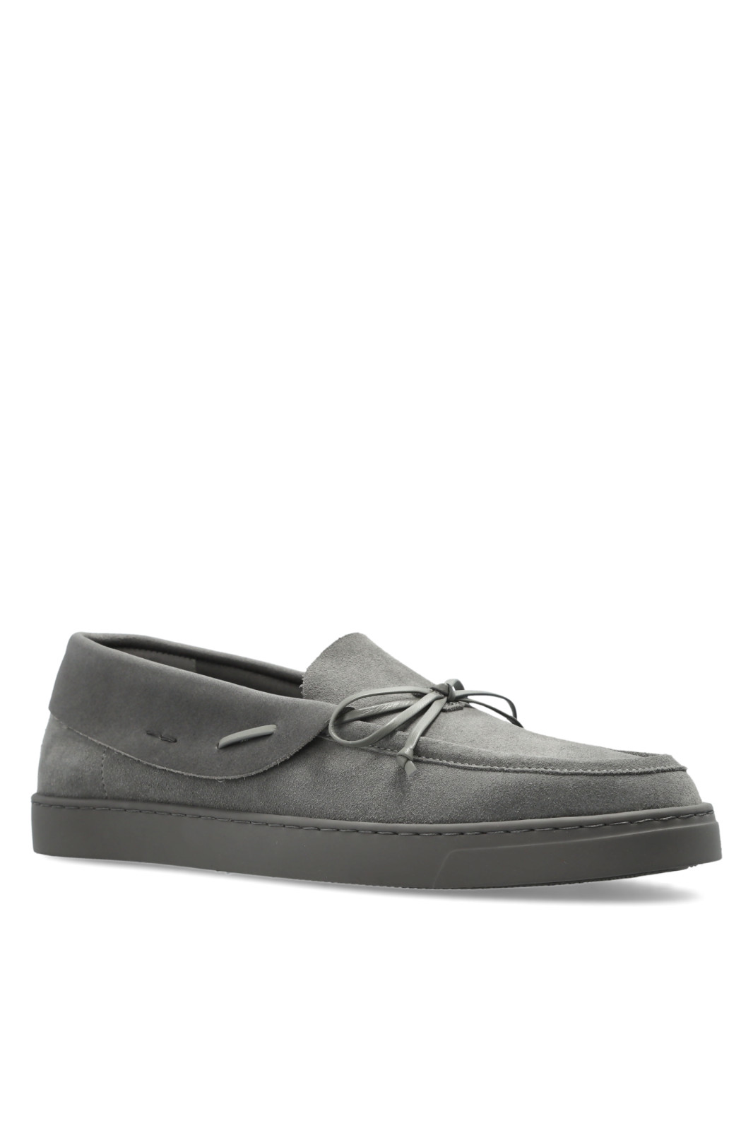 GIORGIO ARMANI Gray Suede Loafers New & Authentic image 2