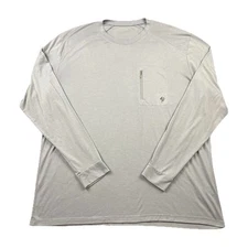 Duck Camp Lightweight Bamboo Crew Long Sleeve Outdoor Shirt Mens 2XL Gray