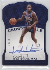 2015-16 Panini Preferred Crown Royale Blue 13/15 Isiah Thomas #166 Auto HOF 0sc