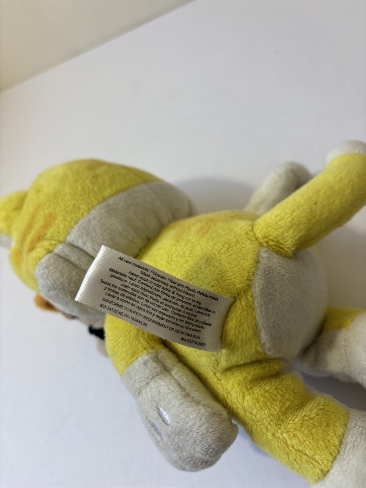 2013 Super Mario 3D World Yellow Cat Mario Little Buddy Plush Stuffed Toy 10"