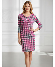 Banana Republic Mini Dress Purple Fuchsia Geo Draped Stretch Retro Boho Indie XS