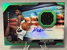🏀KARTER KNOX 2024 Topps Chrome Overtime Elite Green Holo Patch Auto RC /75!!!🏀