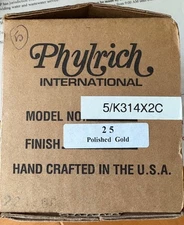 Phylrich Escutcheons K/314 Polished Gold