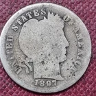 1897 S Barber Dime 10c Circulated #99514
