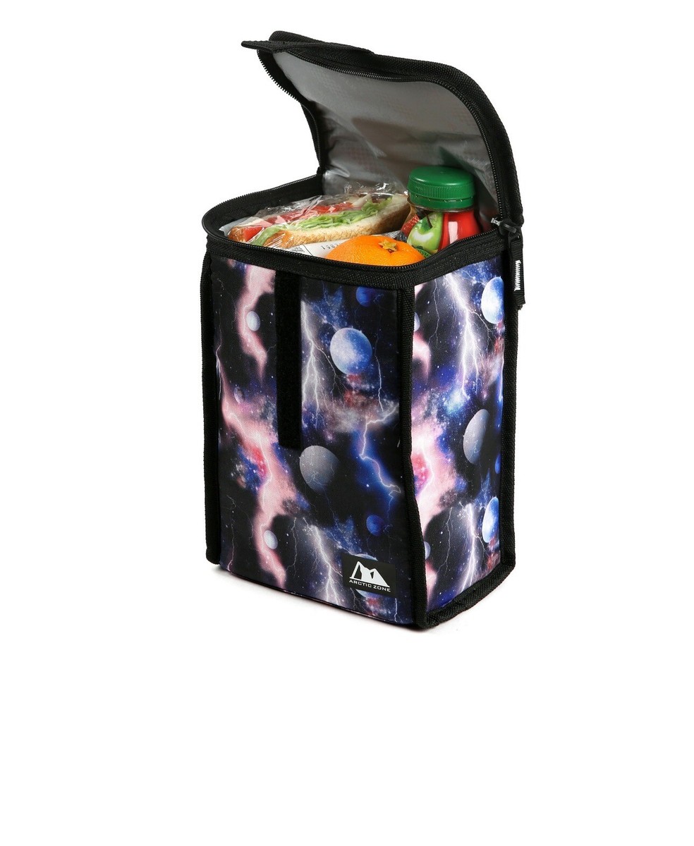 ARCTIC ZONE Kids Upright Insulated Lunch Box Bag Moon And Galaxy -Leak  Proof New