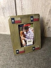 Smart Art America Pendulum Western Lone Star Strapping Rustic 4x6" Photo Frame