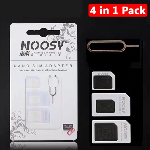 NOOSY 4 in 1 Sim Karten Adapter Micro Mini Nano Standard für alle Handys F4 - Bild 3 von 12
