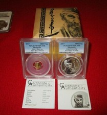 2017 Mongolia Fidel Castro .999 Gold & Silver 2 Coin Proof Set PCGS PR70 Asian
