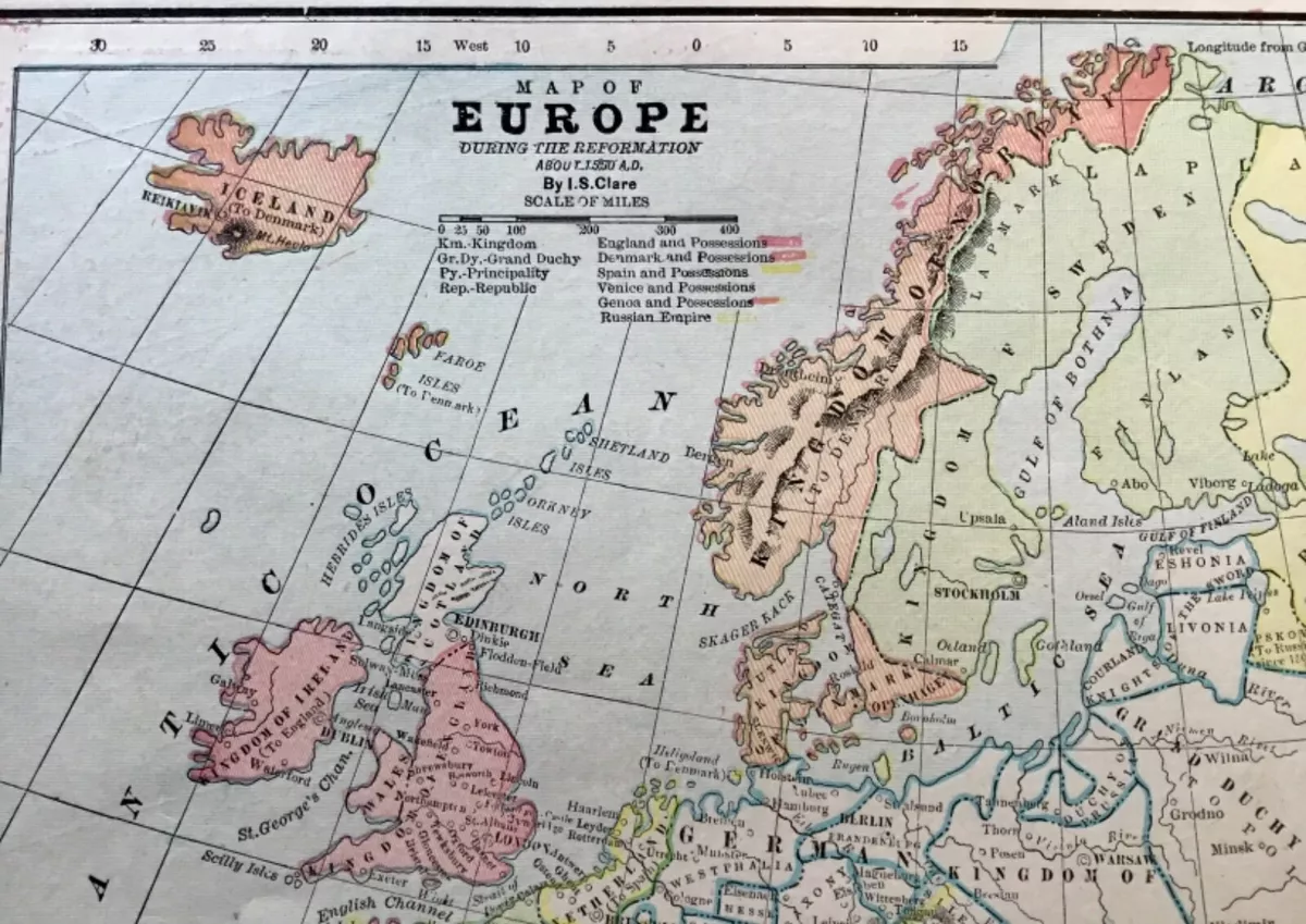 1550 Map Of Europe