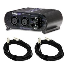 ART Dual RDB Stereo Reamping Interface Bundle with 20-foot XLR Cables