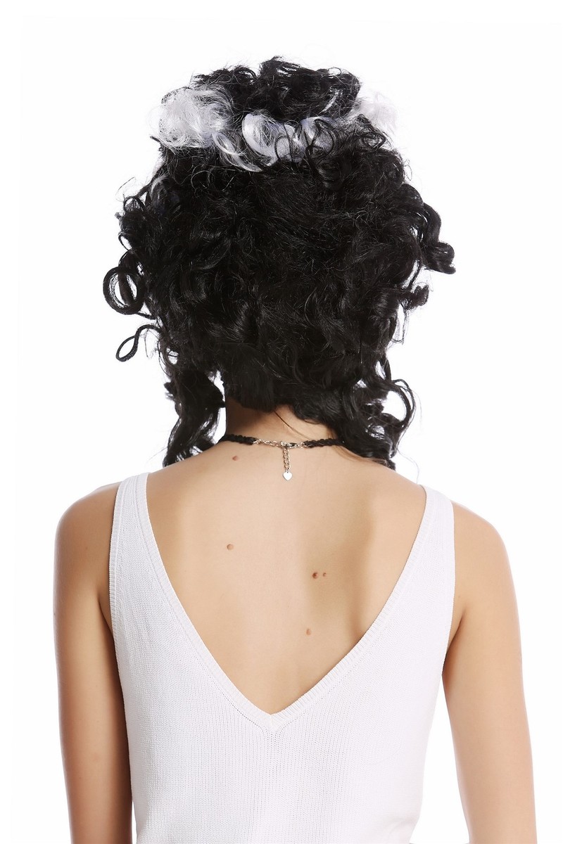 WIG ME UP Braut Der Frankenstein Perücke – Schwarz-weiße Turmfrisur Für Karneval & Halloween