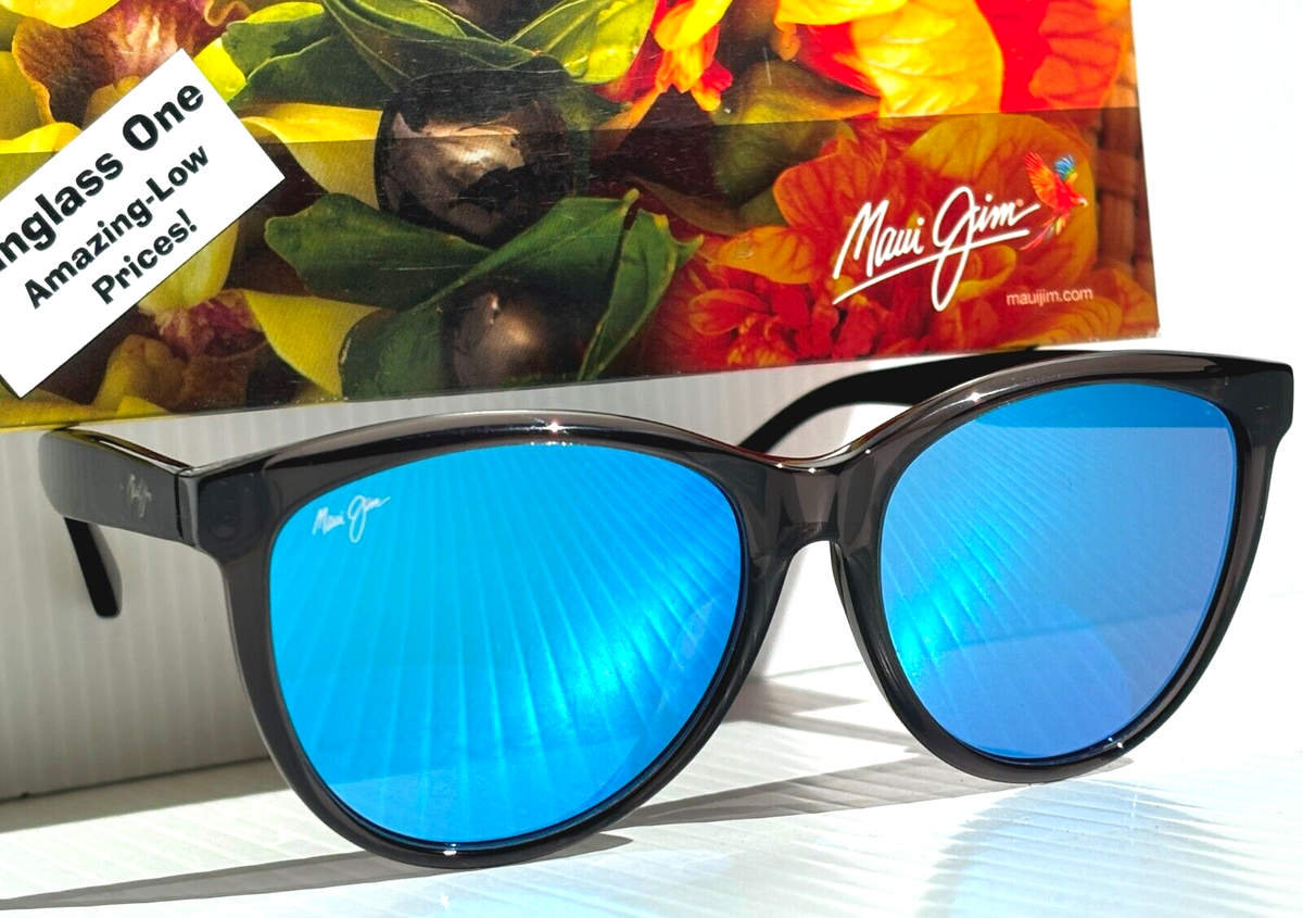 NEW Maui Jim GLORY GLORY Transparent Grey POLARIZED Blue GLASS