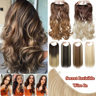 Real Thick Helos Secret Wire in Hair Extension Hidden Wire Invisible Headband US