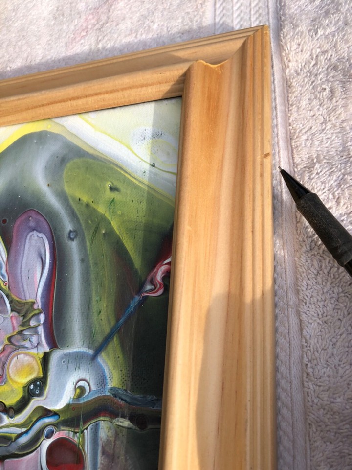 MESMERIZING Original Abstract Canvas Painting by IZZY, Well Framed