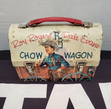Roy Rogers Dale Evans Chow Wagon LUNCH BOX 1950's Vintage Original NO Thermos