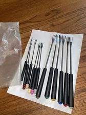 Fondue Set 12 forks 6 measuring 10" and 6 measuring 8"