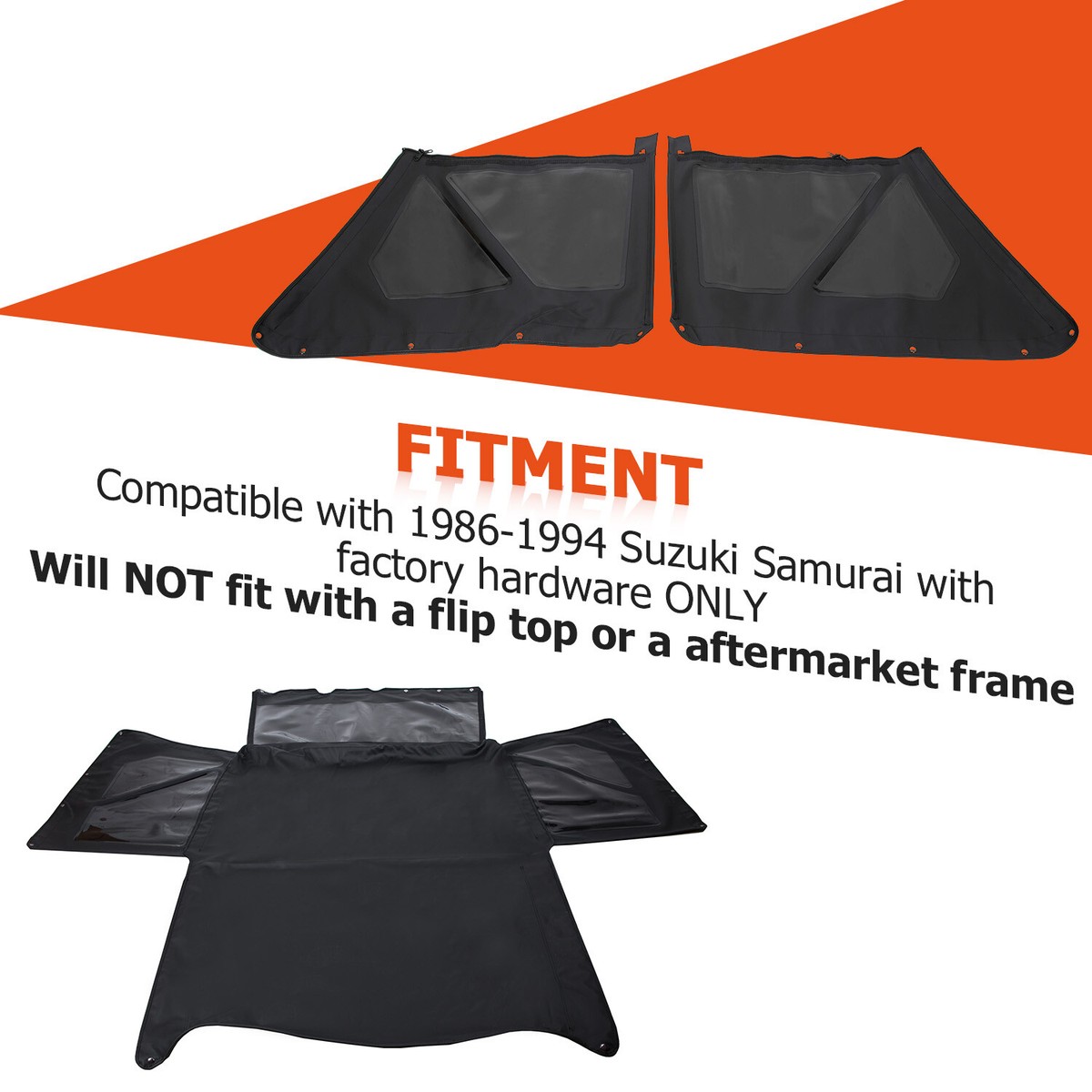 KOJEM For 86-94 Suzuki Samurai Replacement Soft Top w