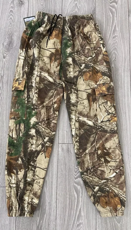 Realtree Camo Cargo Joggers Fleece Bottoms Casual Fishing Men's Size: M To XXL - Image 2 of 4