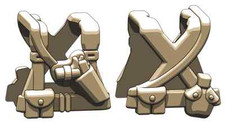 US WW2 BrickArms Dark Tan Command Field Gear Compatible With Brick Minifigures