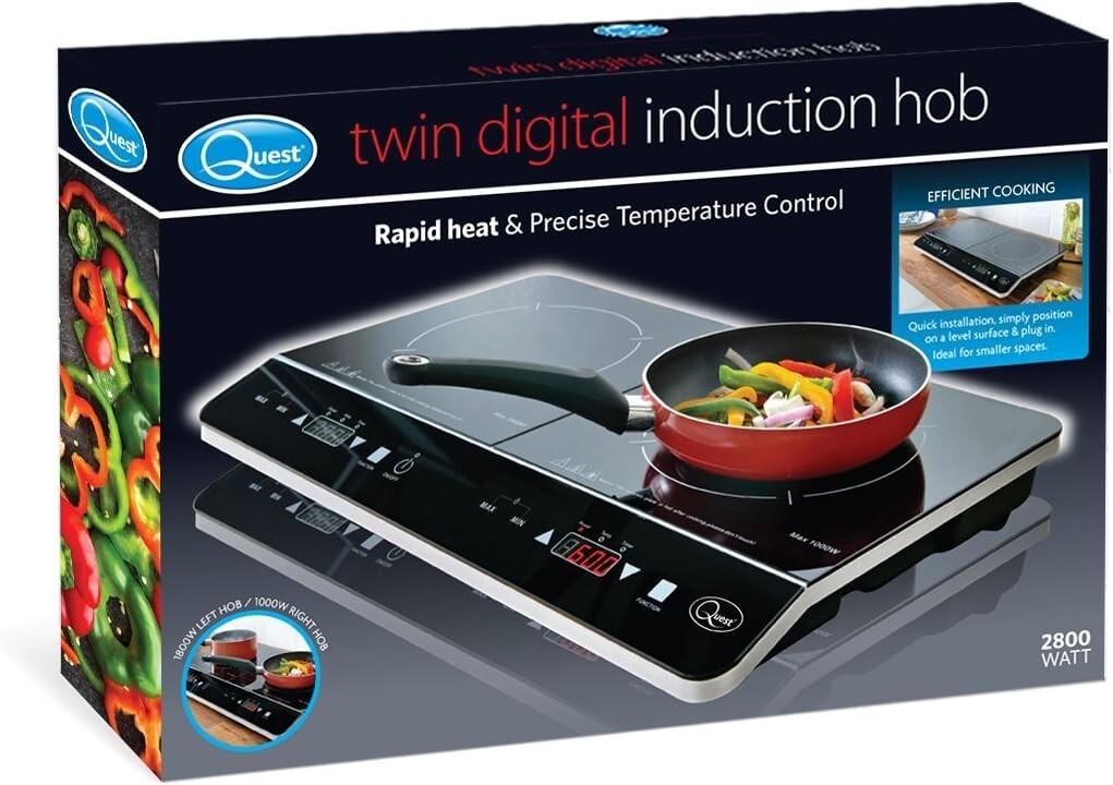 Digital Double Induction Hob & Hot Plate / 10 Temperature Settings eBay